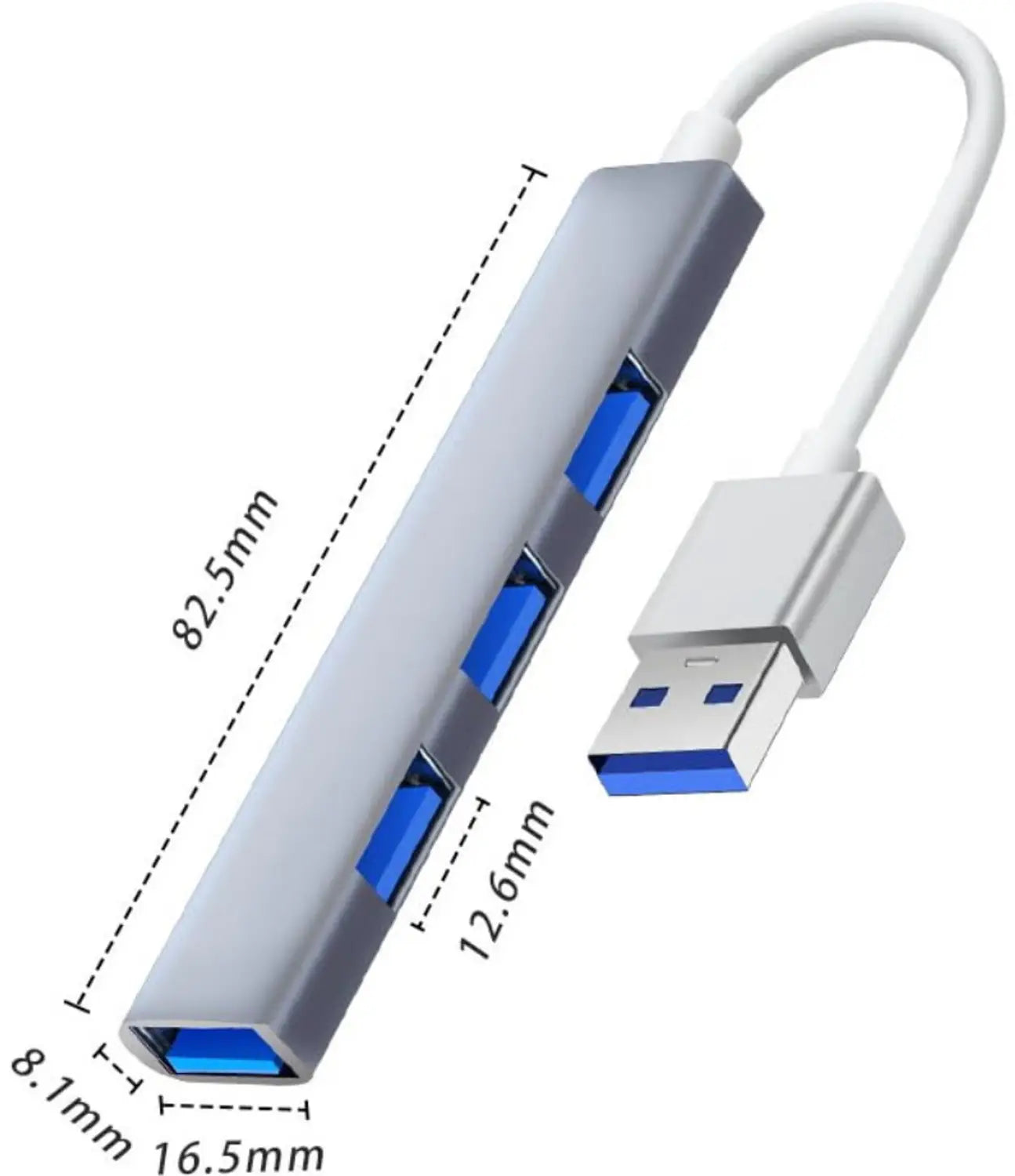 4-Port USB 3.0 Hub for PC – High-Speed Aluminum USB Hub Compatible with PC, CAR, Mak-Book, Mak- Pro, Mak mini, Mak, Surface Pro, and XPS. 4-Port High Speed USB Hub with Aluminium Shell