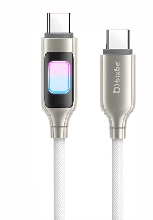 Bixbe Titanium 200w RGB Light Type C to Type C cable with Unbreakable wire