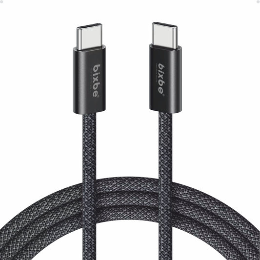 Bixbe Bullet 200w Type C to Type C Metal Braided Cable unbreakable wire
