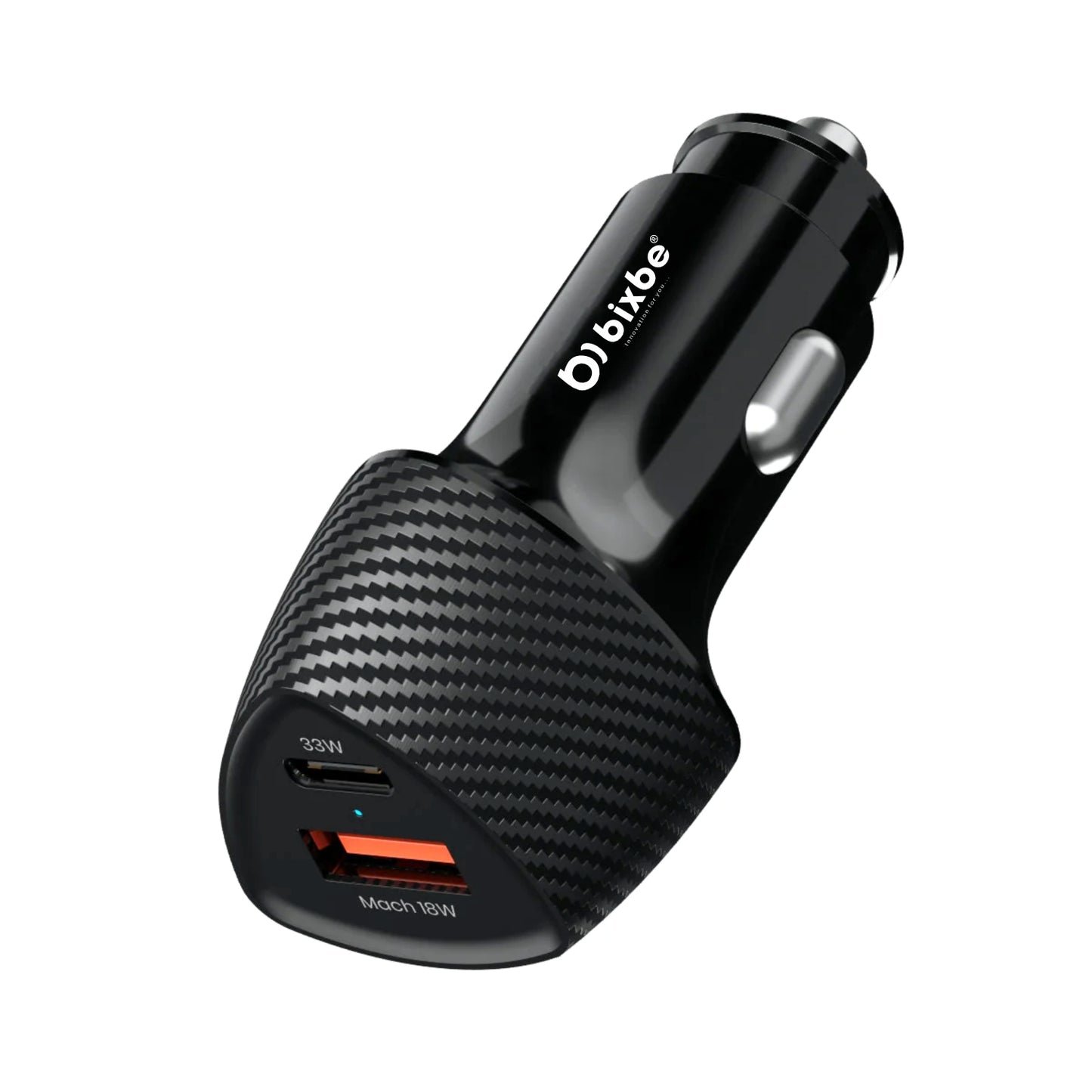 BIXBE 65W Fast Car Charger with Dual Output, 65 Watts Total ), Fast Charging, Adapter for iPhone & Android Smartphones and Tablets (Black,White)