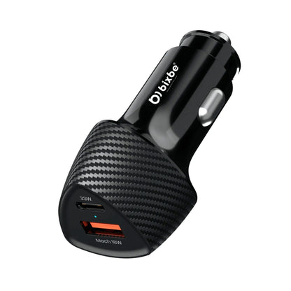 BIXBE 65W Fast Car Charger with Dual Output, 65 Watts Total ), Fast Charging, Adapter for iPhone & Android Smartphones and Tablets (Black,White)