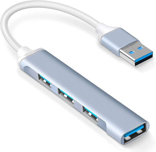 4-Port USB 3.0 Hub for PC – High-Speed Aluminum USB Hub Compatible with PC, CAR, Mak-Book, Mak- Pro, Mak mini, Mak, Surface Pro, and XPS. 4-Port High Speed USB Hub with Aluminium Shell