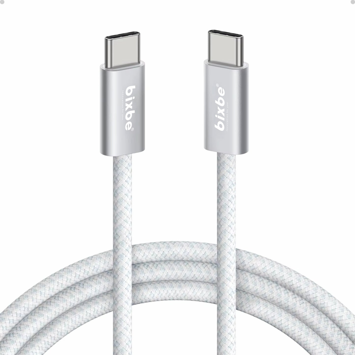 Bixbe Bullet 200w Type C to Type C Metal Braided Cable unbreakable wire