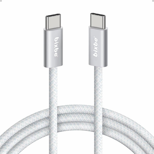 Bixbe Bullet 200w Type C to Type C Metal Braided Cable unbreakable wire