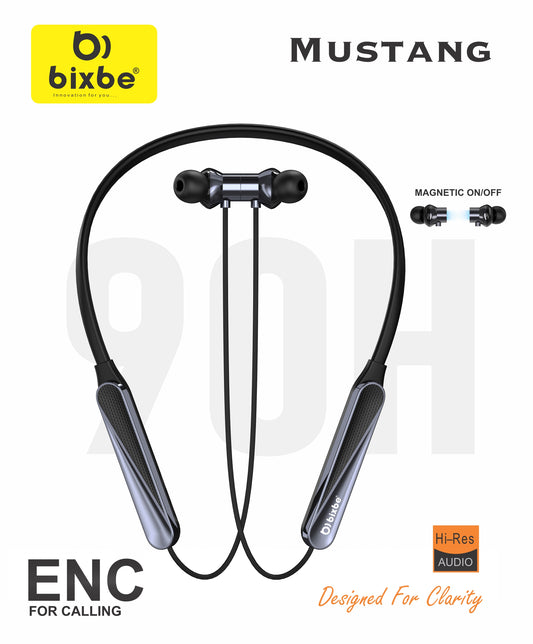 Bluetooth Neckband Headphones | 90 Hours Playtime, Wireless in-Ear Earphones with Gaming Mode, Dual Bluetooth, Fast Charging, HD Mic & Deep Bass